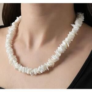 White Shell Chip Necklace - Timeless Women’s Necklace